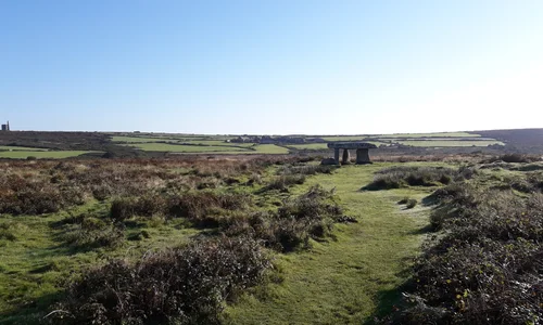 Lanyon Quoit in the Penwith landscape