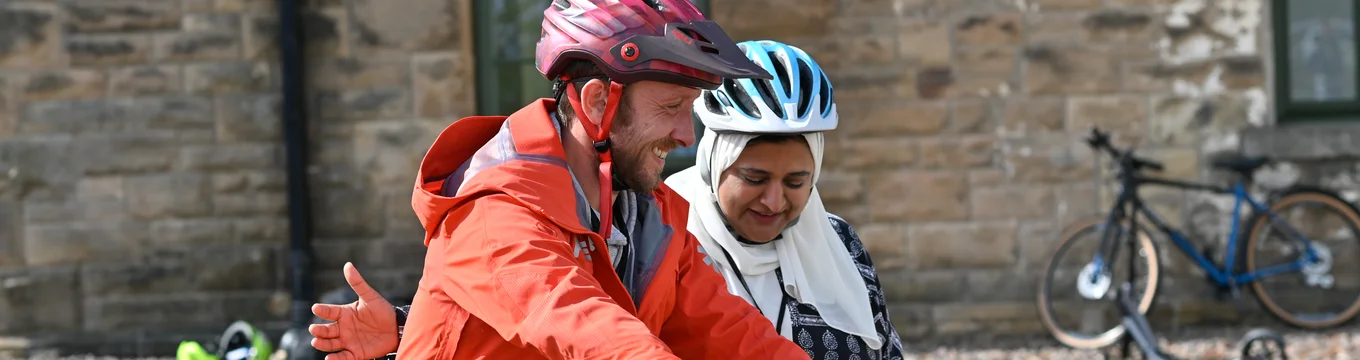 Bikeability session for adults, organised by Cycling Scotland.