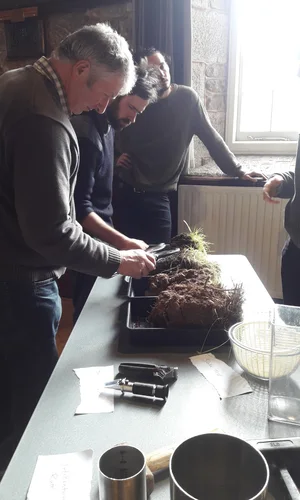 Soils training day Feb 2019 - examining soil samples
