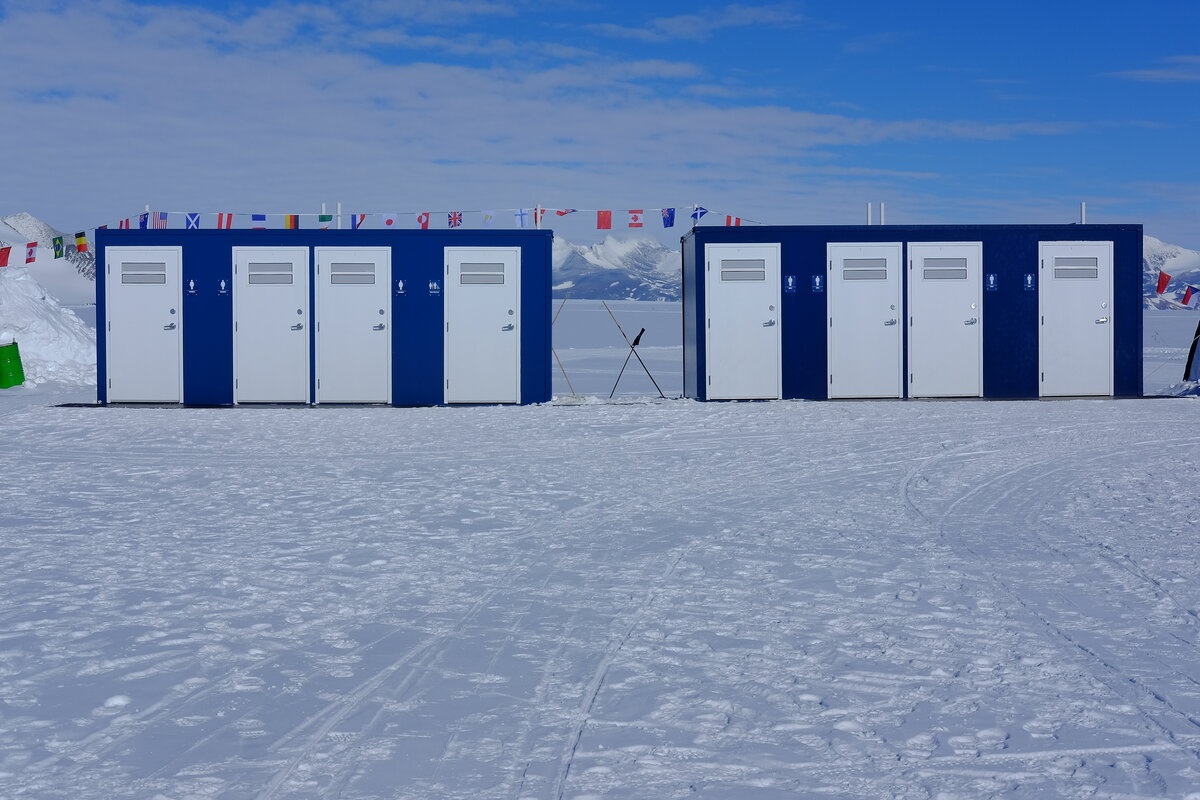 Toilet facilities at Union Glacier Camp